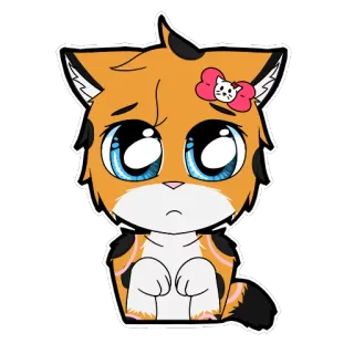 😱 Katze, süß, Kätzchen, Anime, traurig, Cartoon telegram sticker