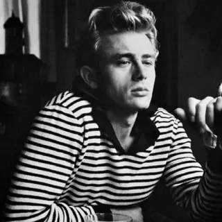 🌛 James Dean актер, портрет, черно-белое, знаменитость, Джеймс Дин, кинозвезда telegram sticker