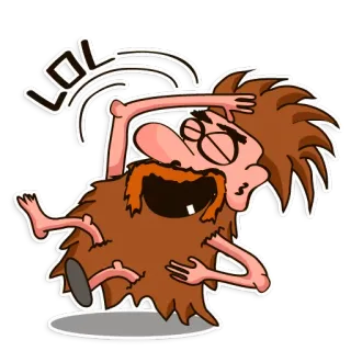 😄 LOL lachen, cartoon, lol, witzig, humor, comic telegram sticker
