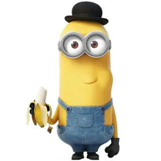 😊 Minion Minion, Cartoon, Banane, Ich - Einfach unverbesserlich, süß, gelb telegram sticker