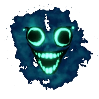 🤩 Kreatur, Monster, Gruselig, Gesicht, Lächelnd, Leuchtend, Dunkel telegram sticker