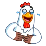 🤣 gà, động vật, hài hước, dễ thương, hoạt hình, nông trại, gia cầm whatsapp sticker