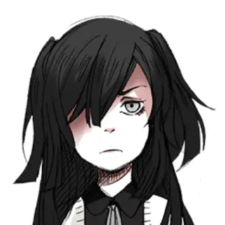 🖤 anime girl, goth, emo, character, avatar, sad, manga telegram sticker