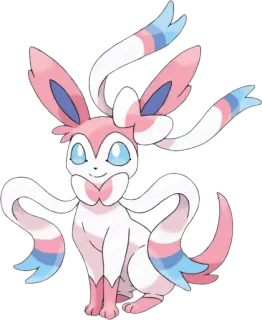 🧚‍♀ Sylveon Pokemon pokemon, sylveon, tipe fairy, imut, anime, game whatsapp sticker