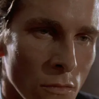 😒 Patrick Bateman American Psycho Geschäftsmann, Yuppie, Serienmörder, Finanzen, Reichtum whatsapp sticker