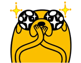 🤩 Jake Adventure Time cartoon, dog, yellow, Adventure Time, Jake telegram sticker