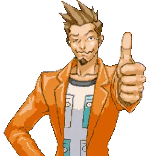 👍 Anime, Joinha, Positivo, Bom, Ok, Personagem, Desenho animado, Gesto telegram sticker