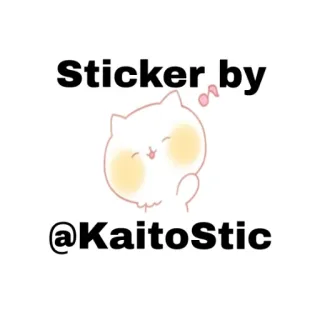 ❤️ Sticker by @KaitoStic stiker, kucing, kawaii, lucu, seni digital whatsapp sticker