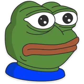 🐸 Pepe the Frog 表情包, 青蛙, 网络文化, 佩佩蛙, 悲伤, 表情符号 telegram sticker