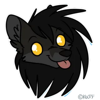 😋 Furry, Anthro, Cachorro, Animal, Fofo, Desenho animado telegram sticker