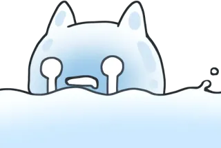 👽 плакать, грустный, кот, капля, милый whatsapp sticker