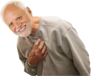 😬 Hide the Pain Harold meme, man, smile, internet, sad telegram sticker