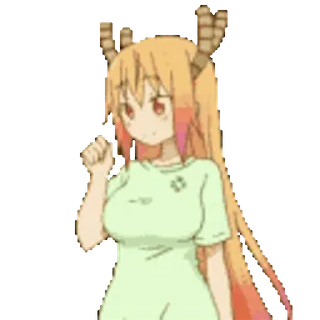 💞 Tohru Miss Kobayashi's Dragon Maid Anime, Drago, Tohru, Miss Kobayashi's Dragon Maid, Personaggio, Kawaii telegram sticker