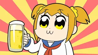 🍺 Popuko Pop Team Epic Anime, Bier, Popuko, Pop Team Epic, Meme, Cartoon telegram sticker