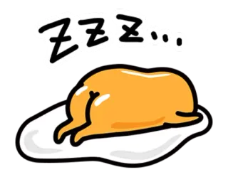 💤 ZZZZ... ovo, gudetama, preguiçoso, dormindo, comida, fofo telegram sticker