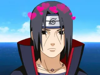 🖤 Itachi Uchiha Naruto Anime, Manga, Serca, Słodkie telegram sticker