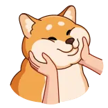 🥰 doge, dog, meme, cute, shiba inu whatsapp sticker