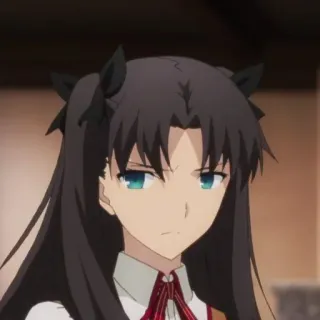 😒 Rin Tohsaka Fate/stay night Anime, Personaggio, Ragazza, Rin Tohsaka, Fate/Stay Night telegram sticker
