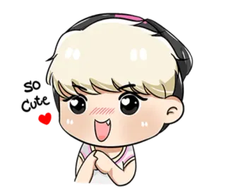 ☺️ Kreskówka, Słodkie, Chibi, Serce, Kawaii, Anime whatsapp sticker