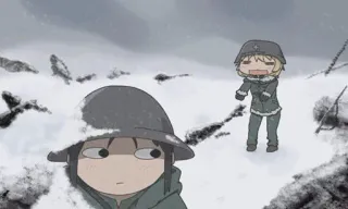 😶 Anime, Militaire, Guerre, Neige, Soldat whatsapp sticker