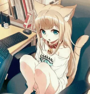 🧡 OSAKANA Anime, Kocica, Słodkie, Osakana, Kawaii telegram sticker