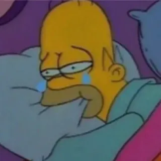 😭 Homer Simpson The Simpsons การ์ตูน, ซิมป์สัน, เศร้า, ร้องไห้, โฮเมอร์, ง่วง telegram sticker