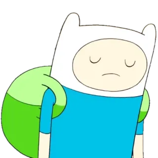 😔 Finn Mertens Adventure Time Cartoon, Adventure Time, Finn, Finn Mertens, Traurig, Charakter telegram sticker