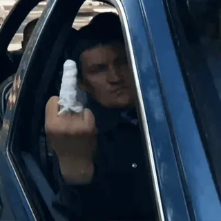 🖕 middle finger, offensive, gesture, rude, anger telegram sticker