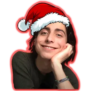 🎅 weihnachten, urlaub, person, porträt, hut, weihnachtsmann, festlich telegram sticker