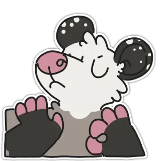 👌 опоссум, животное, милый, мультяшный, наклейка, сумчатый whatsapp sticker