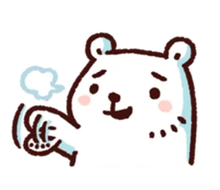🙋 곰, 만화, 동물, 귀여운, 쾌활한 telegram sticker