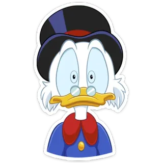 👀 Scrooge McDuck scrooge, mcduck, disney, kartun, bebek, kaya telegram sticker