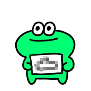 💬 лягушка, мультфильм, зацензурено, оскорбительный жест whatsapp sticker