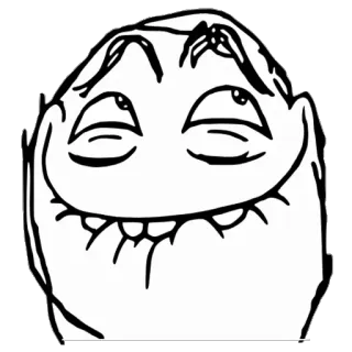 😊 Meme, Trollface, Internet, Komik, Wajah whatsapp sticker