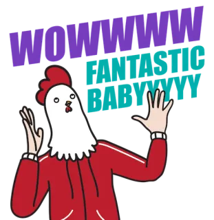 🙄 POWDER MONKEY FIGHT! Huhn, Pulveraffe, Kampf, Cartoon, Aufkleber, Tier, Humor telegram sticker
