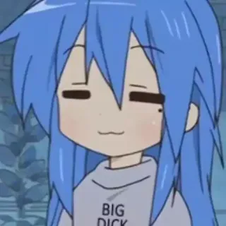 🤗 BIG DICK Anime, Meme, Ofensivo, Texto telegram sticker