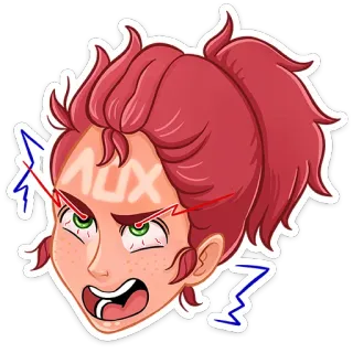 😡 MUX Kartun, Marah, Kaget, Murka, Frustrasi telegram sticker