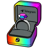 π Telegram ring, diamant, verloving, Telegram, regenboog, juwelen, lgbtq whatsapp sticker