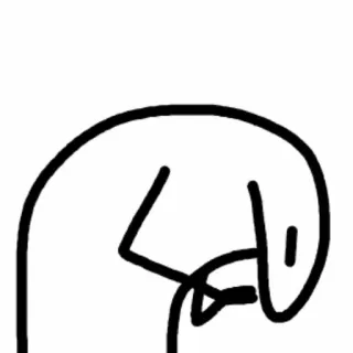 ☁️ человечек, рисунок, минимализм, контур, мультфильм, персонаж whatsapp sticker