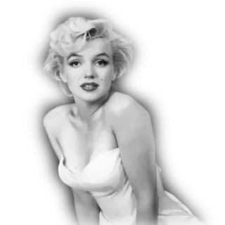 ☺️ Marilyn Monroe actress, celebrity, blonde, vintage, icon telegram sticker