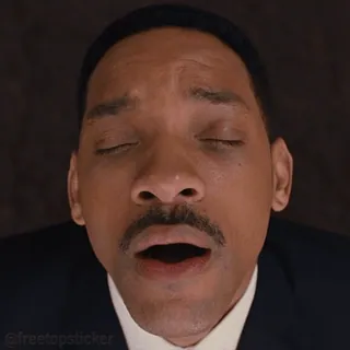 🥱 @freetopsticker Will Smith, Meme, Grappig, Gezichtsuitdrukking, Gezicht telegram sticker