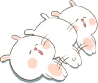 😴 rabbit, animal, cute, cartoon, sleeping, kawaii telegram sticker