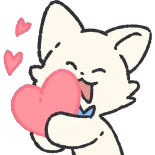 😻 kucing, hati, cinta, imut, binatang, stiker telegram sticker