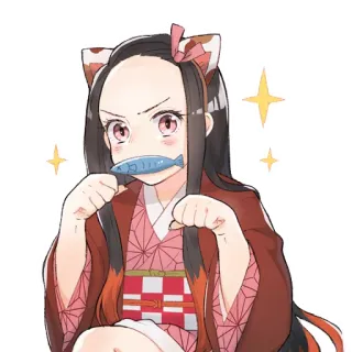 😺 Nezuko Kamado Demon Slayer Anime, Demone, Nezuko, Kawaii, Manga telegram sticker