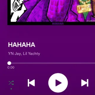 🙂 HAHAHA (song) HAHAHA música, canción, audio, reproductor, morado whatsapp sticker