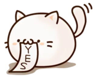 🐱 YES кот, да, подтверждение, милый, животное telegram sticker