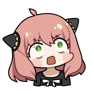 😨 Anya Spy x Family Anime, Spy x Family, Anya, Cartoon, Sticker, Lustig, Niedlich, Geschockt telegram sticker