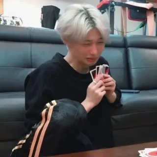 😭 person, playing cards, sad, game telegram sticker