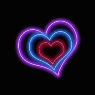 🎈 coeur, néon, amour, lumineux, coloré, Saint-Valentin telegram sticker