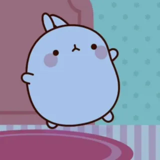 🌟 Molang cartoon, rabbit, cute, animal telegram sticker